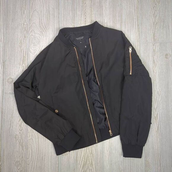 Lager 157 Womens Large The Black Label Collection Jacket Black Full Zip Front - Picture 3 of 9